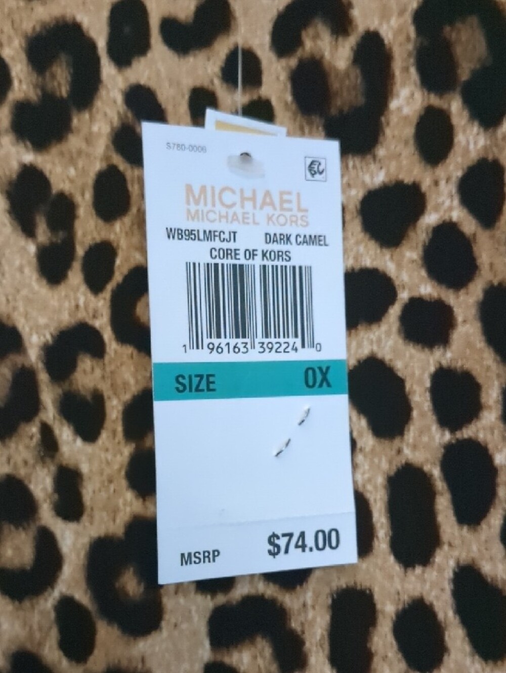 🐆Michael Kors Leopard Cold-Shoulder Blouse - Beige & Black